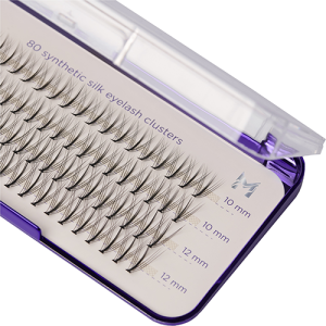 Набор ресниц в пучках с акцентным цетром 10, 12 мм