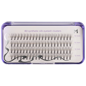 Набор ресниц в пучках с акцентным цетром 10, 12 мм