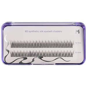 Набор ресниц в пучках в форме ласточка шелк 10, 12 мм